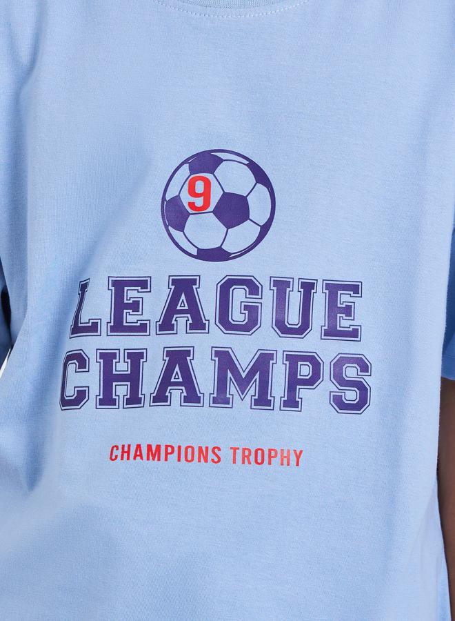 ستايلي طقم تيشيرت بطبعة كرة قدم وشورت - Image 3